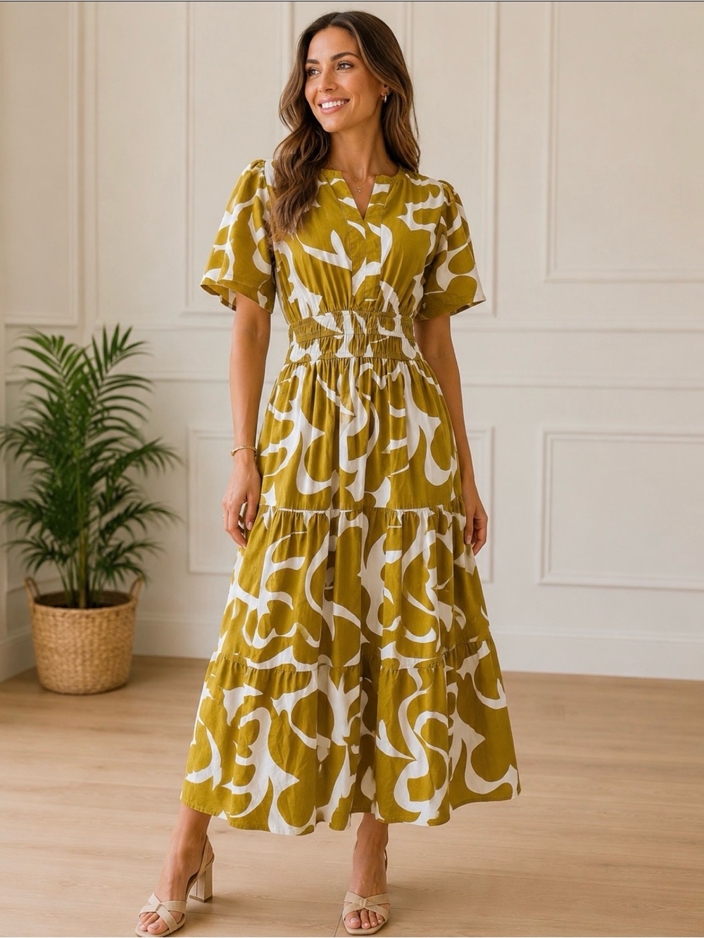 Meadow Rhodes Cotton Maxi Dress | Sz S EUC